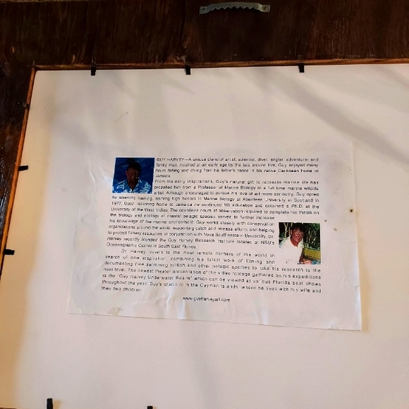 Guy Harvey's Wild Mahi Rustic Framed Signed Print w Glare Resistant Glass/ 2000. - Picture 11 of 13